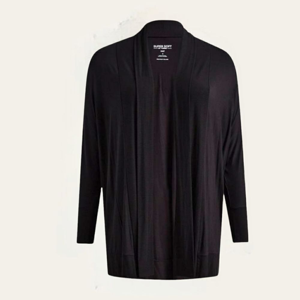 TORRID Super Soft Black Cardigan Dolman Sleeves open Front 2X - Picture 8 of 15